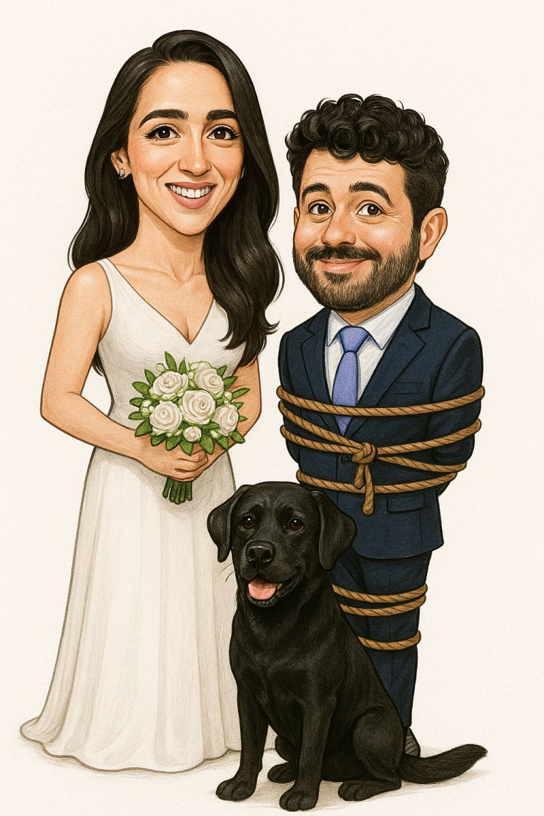 20250415_1013_Caricatura de Casamento Divertida_remix_01jrws7cmvfdf8de5w58f6p1fv